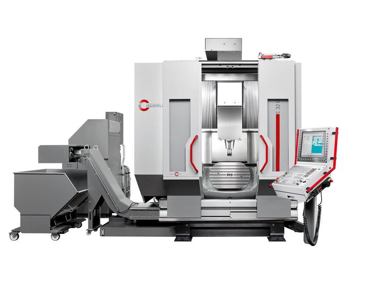 Das 5-Achsen-CNC-Bearbeitungszentrum C 32 wurde auf der Hausausstellung erstmals präsentiert. (Bild: Hermle)