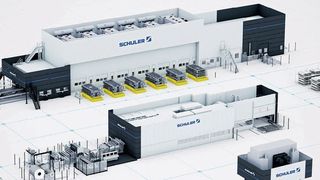 Im „Smart Press Shop“ versammelt Schuler seine Lösungen zur Vernetzung und Digitalisierung der Umformtechnik. (Schuler)