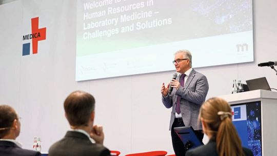 With direct ties to the trade show, the Medica Labmed Forum bridges the gap between current scientific developments and practical healthcare issues.(Source:  Constanze Tillmann/Messe Düsseldorf)