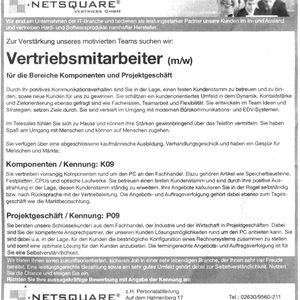 In Polch entlassen, in Mülheim-Kärlich wieder eingestellt? Netsquare sucht Vertriebler, Lion hat welche entlassen. Doch die beiden Unternehmen der selben Unternehmensgruppe müssen Distanz wahren.