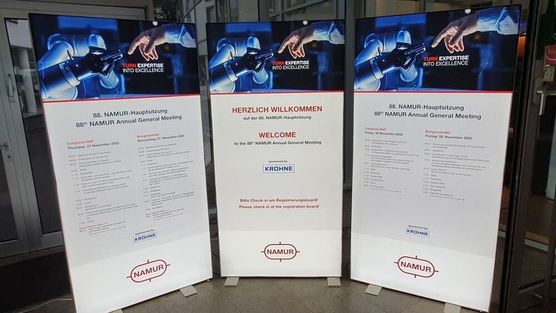 Unter dem Motto „Future-proofing our Industry: Milestones towards Autonomous Plants“ stellte die Namur-Hauptsitzung 2025 die (Teil-)Autonomisierung von Anlagen in den Mittelpunkt.(Bild:  Kempf / VCG)