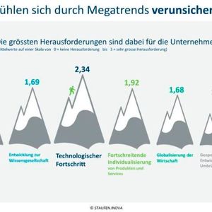 36% fühlen sich durch Megatrends, wie Globalisierung, Technologischer Fortschritt oder Individualisierung verunsichert.