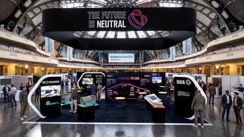 Auf der Automechanika 2026 dreht sich beim Stand von The Future is Neutral alles um Wiederaufbereitung, Reparatur und Recycling.  (Bild:  The Future is Neutral)