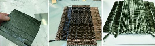 So sehen die „Faserpflaster“ aus, mit denen beschädigte Compositeteile bedingt repariert werden können.(Bild:  Universität Dresden)