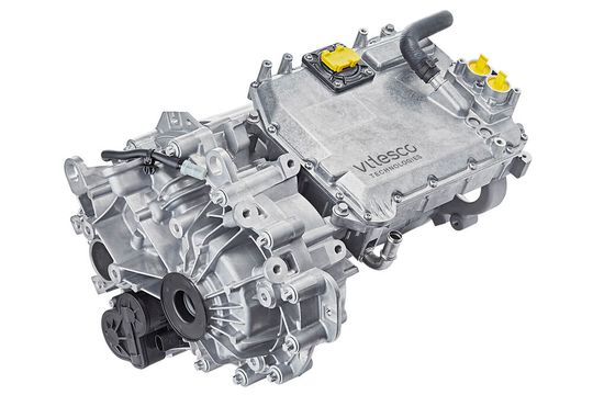 Vitesco integriert im Achsantrieb EMR3 bis zu drei Systemkomponenten: den Elektromotor, die Leistungselektronik und ein Untersetzungsgetriebe.(Bild:  Vitesco Technologies)