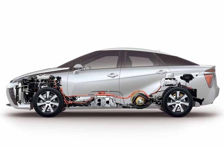 Das komplexe Innenleben des Toyota Mirai. (Foto: Toyota)