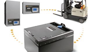 Die V-Force-Lithium-Ionen-Energiespeichersysteme (ESS) von Crown beinhalten Batterien und die entsprechenden Ladegeräte. (Crown)