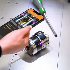 Messtasterkonfiguration mit der Messtastereinricht-App.