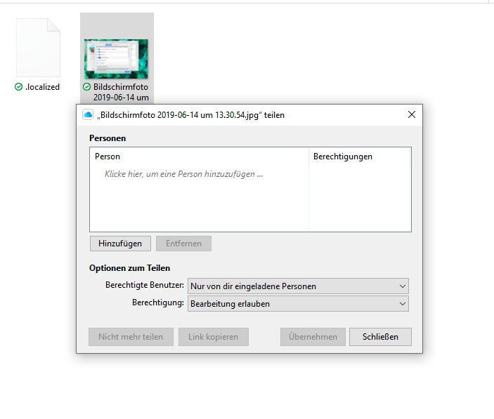 Im Datei-Explorer lassen sich auch Dateien über iCloud Drive mit anderen Anwendern teilen.  (Microsoft)