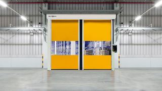 Butzbach-Schnelllauftore mit zwei Flügeln und horizontaler Bewegung öffnen sich im Vergleich zu vertikal bewegten Toröffnungskonzepten etwa doppelt so schnell. (Bild: Butzbach)