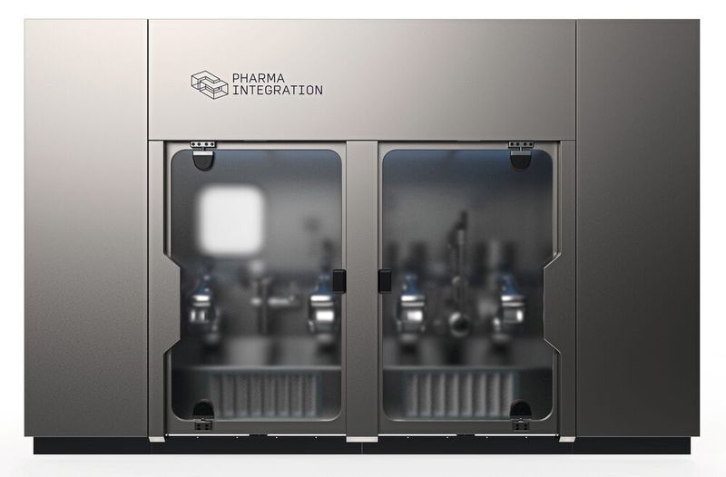 Azzurra Micro ist eine kompakte Monoblock-Lösung, in der alle wichtigen Komponenten z. B. fürs Füllen, Verschließen und die Inspektion in einem Modul integriert sind.  (Bild: Pharma Integration)