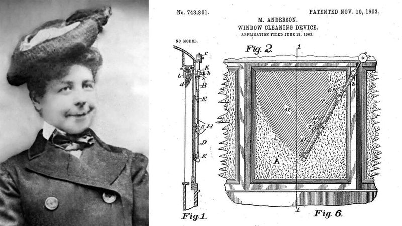 Im November 1903 erhielt die Amerikanerin Mary Anderson das Patent auf den ersten funktionierenden Scheibenwischer der Welt. Andersons Vorrichtung wurde von Hand betätigt und bestand aus einem in Lenkradnähe angebrachten Hebel, mit dem der Fahrer bei Bedarf auf der Windschutzscheibe einen gefederten Schwingarm mit einem Gummiblatt in Bewegung setzen konnte, der anschließend wieder in die Ausgangsposition zurückkehrte. (Bild: Bosch)