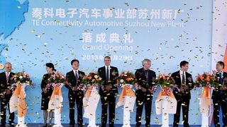 Eröffnungsfeier im neuen TE Connectivity Werk in Suzhou (China). (Foto: TE Connectivity)