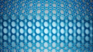 In der rastersondenmikroskopischen Aufnahme (Mitte) zeigt ein per chemischem „Reißverschluss“ erzeugtes, neuartgies Kohlenstoff-Material diese Struktur. Daraus, heißt es, könnte man etwa elektrisch leitfähige Nanodrähte herstellen. (Uni Marburg / M. Gottfried / P. Liljeroth)