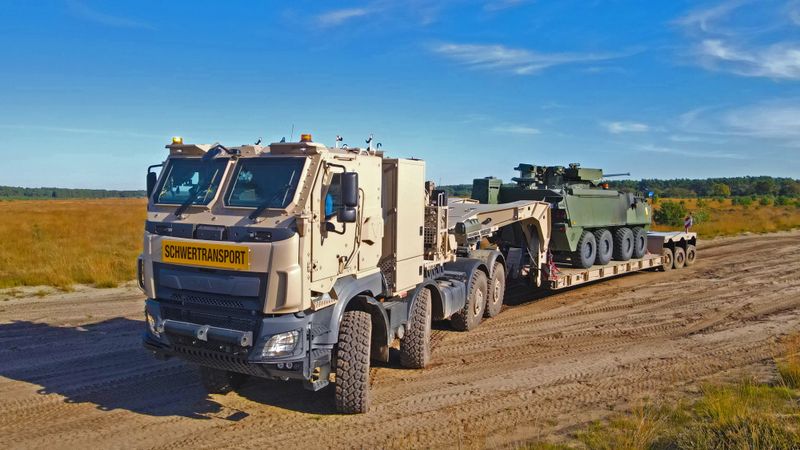 Die belgische Armee hat 13 weitere geschützte Bergefahrzeuge bei DAF bestellt.(Bild:  DAF Trucks)