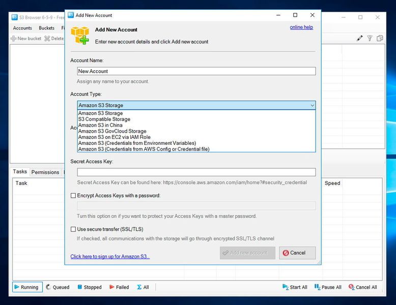 Mit dem kostenlosen S3 Browser können Dateien im Cloudspeicher AWS S3 effizient hochgeladen und verwaltet werden.  (Thomas Joos)