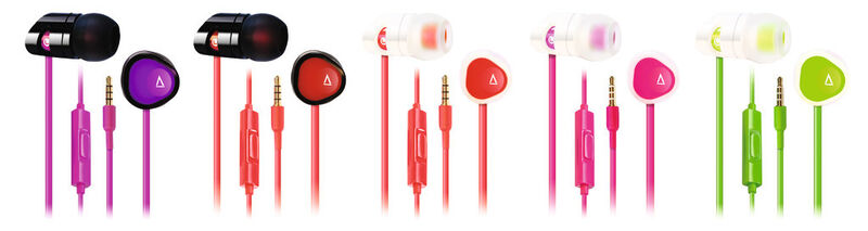 Nicht zu übersehen: die farbenfrohen In-Ear-Kopfhörer MA200 (Bild: Creative)