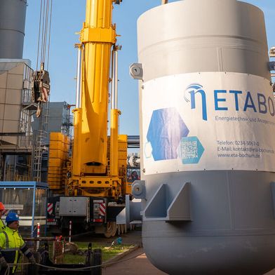 Der 35-Megawatt-Elektrodenkessel für die Power-to-Heat-Anlage von InfraLeuna und 50 Hertz am Chemiestandort Leuna. (Bild: Tilo Weiskopf/ Infra Leuna/ Lx Press)