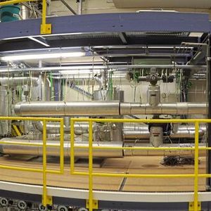 Im Forschungsprojekt Limelisa am KIT werden Komponenten für thermische Großspeicher in einem Flüssigmetallkreislauf getestet. (Bild:  Karsten Litfin, KIT)