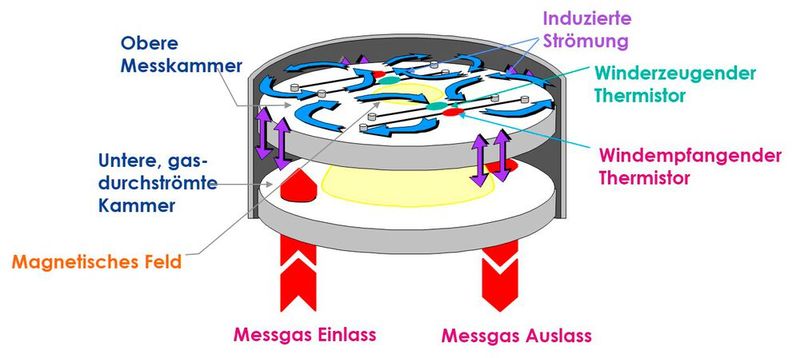 Parmagnetische Messprinzip zur Erfassung von Sauerstoffkonzentration. (Bild: Thomsen Messtechnik)