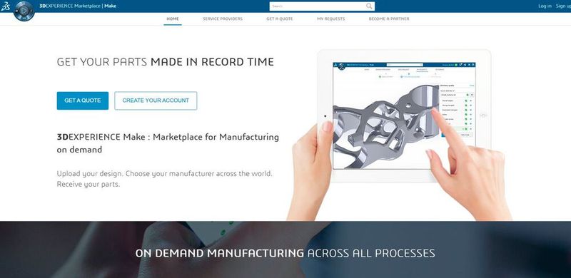 Mit der Übernahme der ERP-Software IQMS in 2018, ihrer Umbenennung in Delmia Works und Weiterentwicklung, hat Dassault Systèmes die Tür in die Fertigung weiter geöffnet. Dies unterstützt auch der digitale Marktplatz „Marketplace“, der Nachfrager und Anbieter im Bereich Produktentwicklung/Fertigung zusammenbringen soll.  (Bild: Dassault Systèmes)