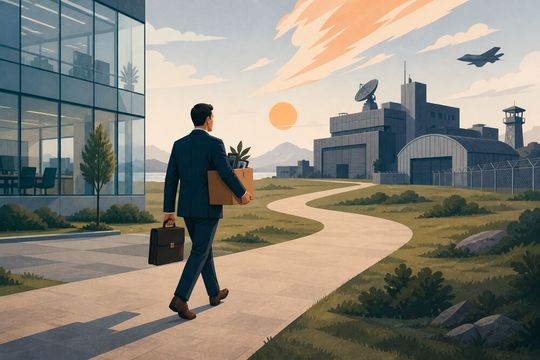Vom Auto- zum Kampfjetbau? Man müsste doch glauben, dass der Boom in der Rüstungsindustrie zumindest einigermaßen spürbar neue Jobs schafft, um für Ausgleich der Stellenverluste in anderen Branchen zu sorgen. Doch das kann eine aktuelle Studie nicht bestätigen ...(Bild:  KI-generiert)