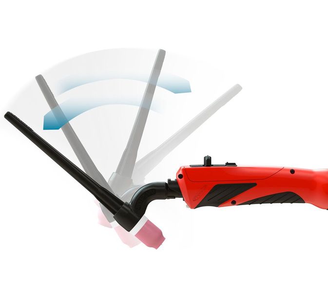 Hier noch ein Beispiel für einen individuell biegbaren Brennerkörper. Diese Typen gibt es sowohl für die WIG- als auch die MIG/MAG-Variante. (Bild: Fronius)