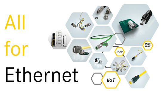 (Mit dem Motto „All for Ethernet“ will Harting neue Standards für industrielle Netzwerke setzen. (Bild: Harting))