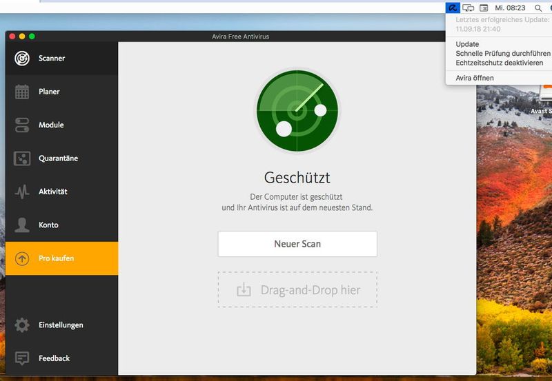 Die Installation von Anti-Viren-Programmen muss erst bestätigt werden. (Joos)