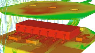 Bild 1: Wärmeverteilung auf einem Flexboard, dargestellt mit dem Simulationsprogramm 6SigmaET (Bild: Alpha-numerics)