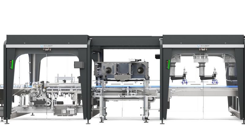 Die neue Generation modularer Verpackungsmaschinen mit schaltschrankloser Antriebstechnik von Bosch Rexroth stellt Gerhard Schubert erstmals auf der Interpack 2026 in Halle 14 an Stand D01 vor.(Bild:  Gerhard Schubert)