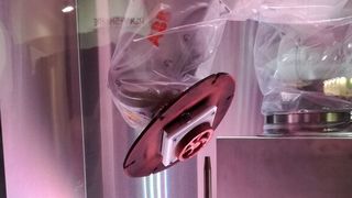 Air that is accelerated to a speed of up to three times the speed of sound is shot through a nozzle. Injected metal powders are thereby deposited on a substrate. The high speed or kinetic energy is used to stick the metal particles together. The process forms high density parts with normal metallurgical properties. (Source: Stahl)