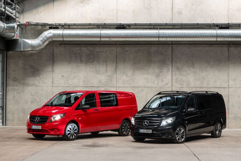 Mercedes hat den Vito und den Vito e-Tourer aufgefrischt. (Bild: Daimler)