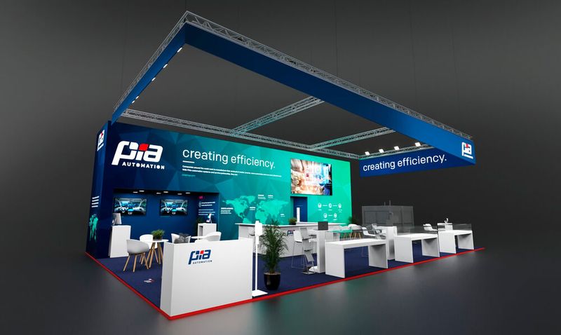 Unter dem Messemotto „creating efficiency“ präsentiert PIA Automation auf der Automatica am neu designten Messestand ausgeklügelte Transportsysteme und smarte Software-Applikationen.   (Bild: PIA Automation)