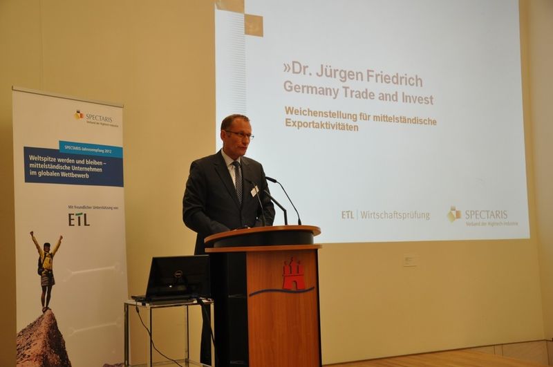 Dr. Jürgen Friedrich machte sich für die Weichenstellung für die Exportbestrebungen deutscher Mittelständler stark. (Bild: Spectaris)