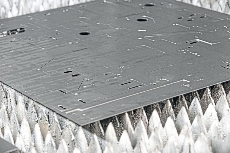 Freie, sichere Fahrt ohne Kollisionsrisiko für den Laserkopf: Die Assistenzfunktion «TiltPrevention» plant automatisch optimale Schneidabläufe zum prozesssicheren Laserschneiden kleiner Blechteile. (Bild: Bystronic)