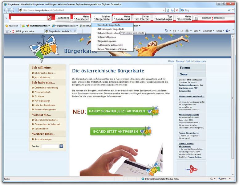 Auch die österreichische Bürgerkarte soll damit einfacher zu nutzen sein (Archiv: Vogel Business Media)