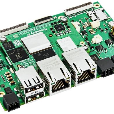 Pi-Tron CM5:  das Compute Modul 5 spendiert dem Board dank Broadcom-SoC BCM2712 mit Quadcore Cortex A76 eine hohe Rechenleistung. (Bild: Kontron)