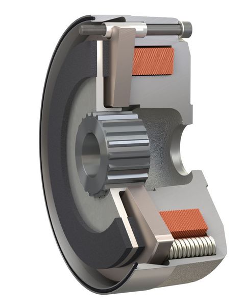 Den Entwicklern von mayr® Antriebstechnik ist es gelungen, eine neue Reibbelagtechnologie zu schaffen, mit der die Bremsen eine weiter verbesserte Drehmoment-Konstanz sowie eine höhere Leistungsdichte erreichen. Mit den neuen Belägen lassen sich höhere Bremsmomente sowie höhere flächenspezifische Reibarbeiten realisieren, das bedeutet, die Bremsen bauen bei gleichen Eigenschaften kompakter. Für höhere Bremsmomente und höher beanspruchte Bremsen kann unter Umständen eine kleinere, leichtere Bremsenbaugröße gewählt werden. (Mayr Antriebstechnik)