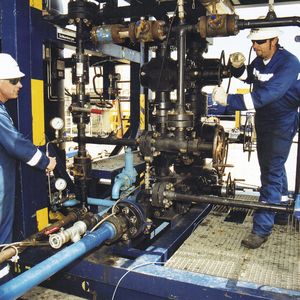 Arbeiten bei der Durchführung eines Fracs