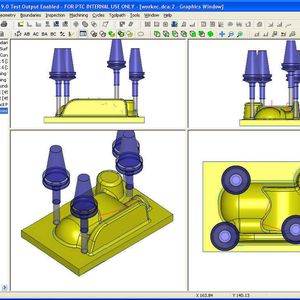 Die Hinterlegung einer Vielzahl von HSC-Bearbeitungsstrategien in Pro/TOOLMAKER ermöglicht Effizienzsteigerungen von bis zu 40 Prozent. Die 5-Achs-Fräs-Bearbeitung ist eine neue Option der Software. Bilder: PTC