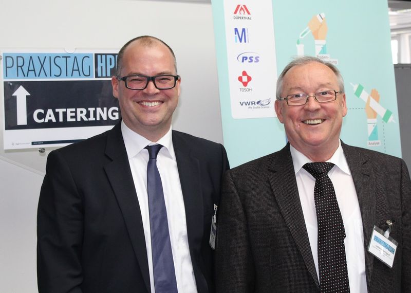 LP-Chefredakteur Marc Platthaus und LP-Verkaufsleiter Ludwig Springauf freuten sich über eine gelungene Erstveranstaltung. (Bild: LABORPRAXIS)