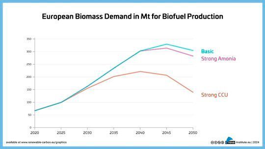 Europäische Nachfrage nach Biomasse für die Biokraftstoffproduktion(Bild:  Nova-Institut)