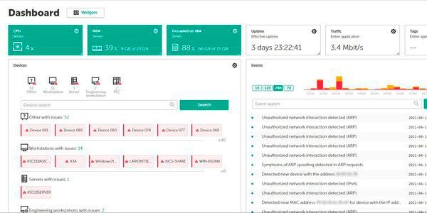 Die neue Version der Plattform „Industrial-Cyber-Security for Networks“ bietet verschiedene neue Funktionen.(Bild:  Kaspersky)