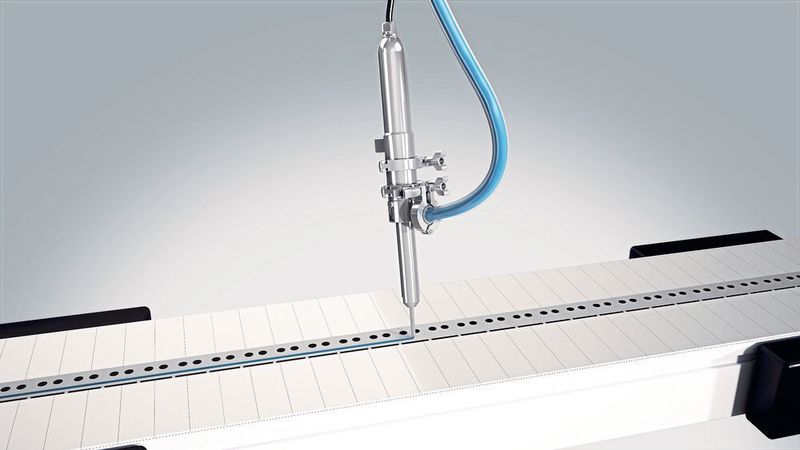 Anwendungsbeispiel kontinuierliches Dosieren mit dem 4VPHD6. (Viscotec)