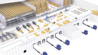 Überblick über das neue Logistikzentrum „SPACE“ bei Trumpf in Ditzingen. (IGZ)