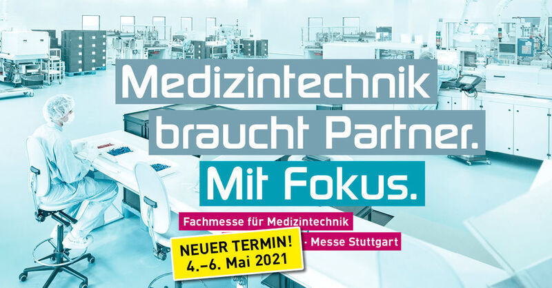 T4M – Technology for Medical Devices auf Mai 2021 verschoben. Rund 95 Prozent der Aussteller haben Teilnahme erneut bestätigt. (Messe Stuttgart)