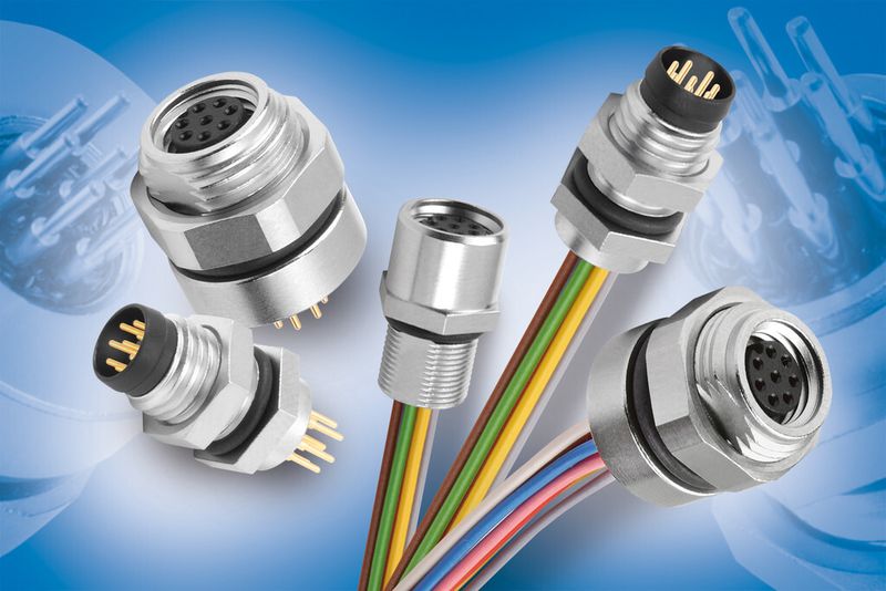 Serie 768/718: M8 8-polige Flanschsteckverbinder in Standardgehäusen. (Bild: Binder)