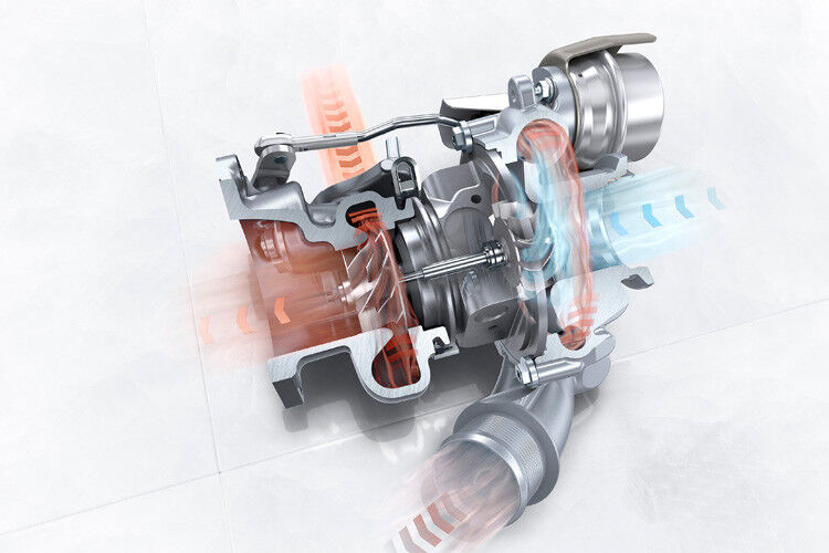 Der Turbolader arbeitet mit einem elektro-pneumatisch angesteuerten Waste-Gate. (Foto: Porsche)