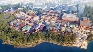 Motorworld Manufaktur Berlin: Künftig sollen hier zudem ein ausgefallenes Container-Designhotel sowie weitere Gebäude entstehen. (Bild: Motorworld)